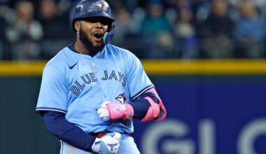 Vlad Guerrero, Jays tie ALCS. Dodgers on verge of sweep. TV times, how to watch.