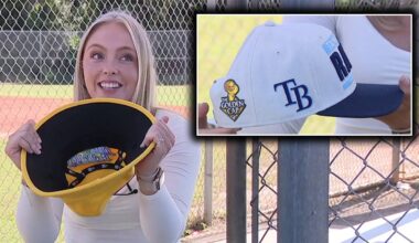 Gibsonton woman's viral catch at Tampa Bay Rays game earns her membership in the 'Golden Cap Club'