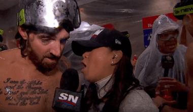 Everyone agreed Hazel Mae crushed it during Toronto Blue Jays champagne celebration