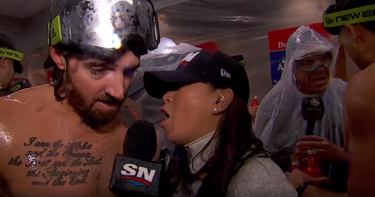 Everyone agreed Hazel Mae crushed it during Toronto Blue Jays champagne celebration