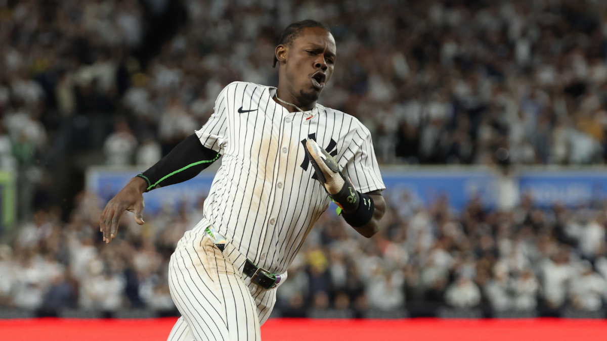 Jazz Chisholm Jr., Ben Rice help Yankees stave off MLB playoff elimination in Game 2 after sitting Game 1