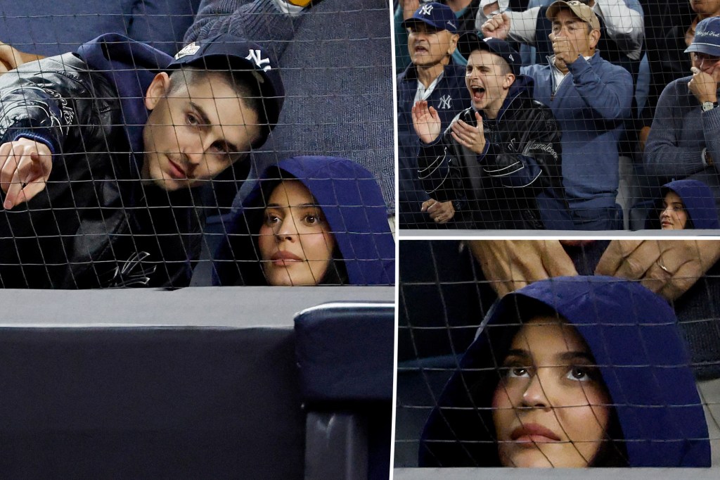 Kylie Jenner can't hide boredom as Timothée Chalamet loses his mind at Yankees game