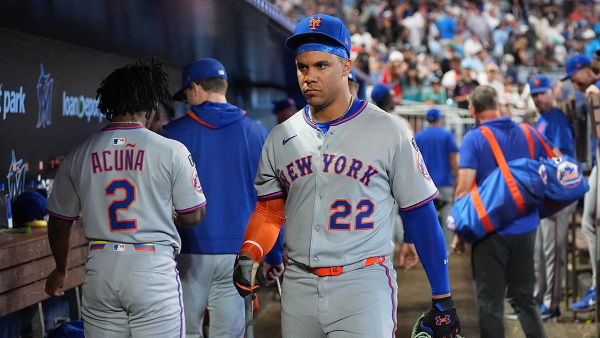 Juan Soto in the dugout