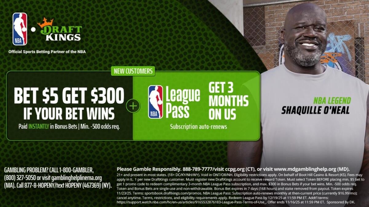 Use DraftKings promo code to get $300 bonus bets, free NBA League Pass by backing Rockets, World Series Over