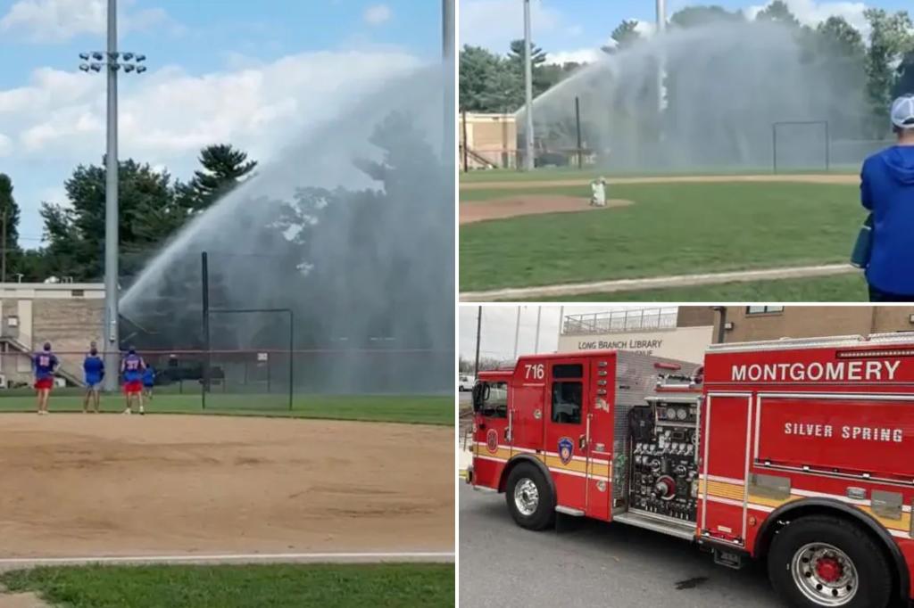 Maryland firefighters charged after flooding baseball field with truck hose during long-running feud