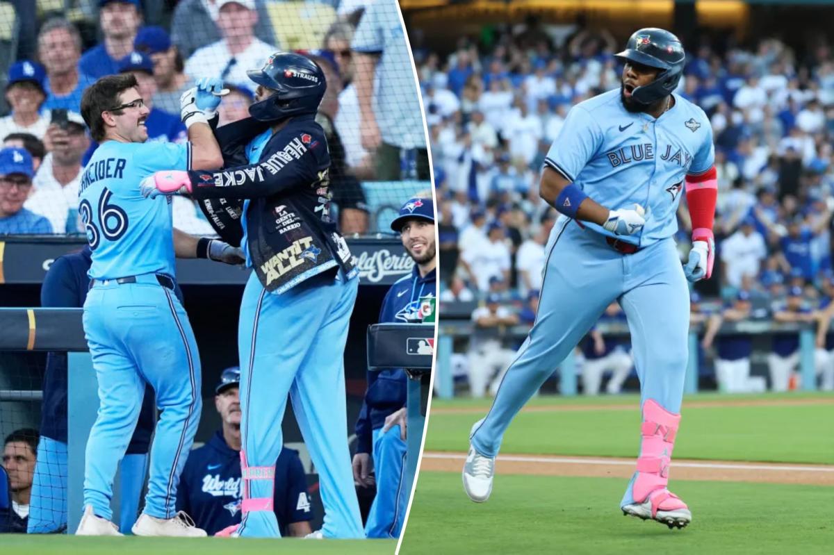 Blue Jays start World Series Game 5 with back-to-back home runs