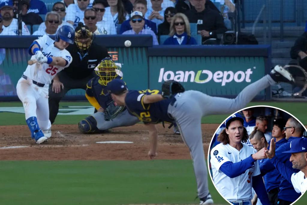 Dodgers top Brewers to move one game away from World Series return