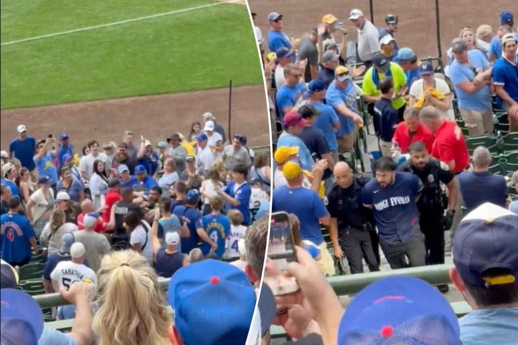 Cubs fan dragged out of stadium in handcuffs in crazy playoff scene