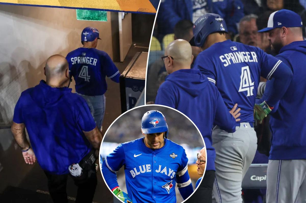 Dodgers fans cheer for George Springer's injury in early Game 3 exit