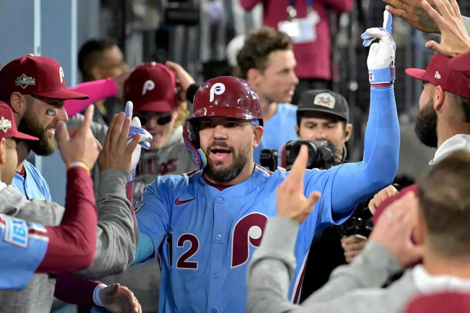 Philadelphia Phillies designated hitter Kyle Schwarber (12)