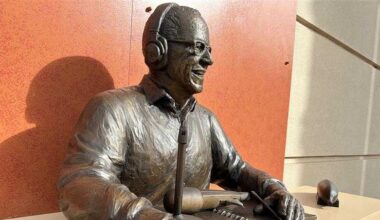 Marty Brennaman statue outside of Great American Ballpark found to be partially damaged