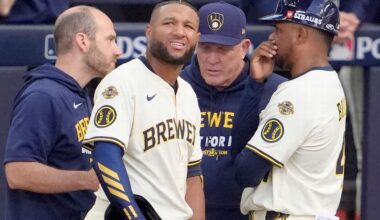 Milwaukee Brewers OF Jackson Chourio exits Game 1 injured