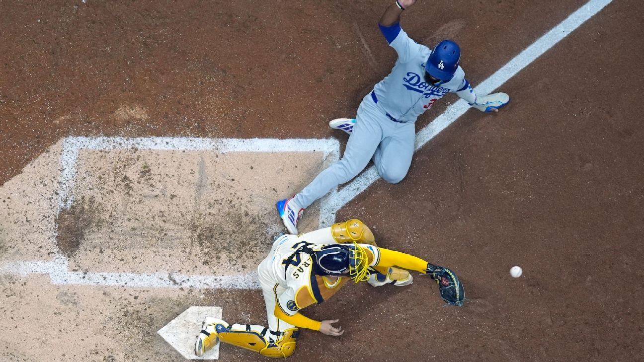 Brewers pull off 8-6-2 double play vs. Dodgers in NLCS Game 1