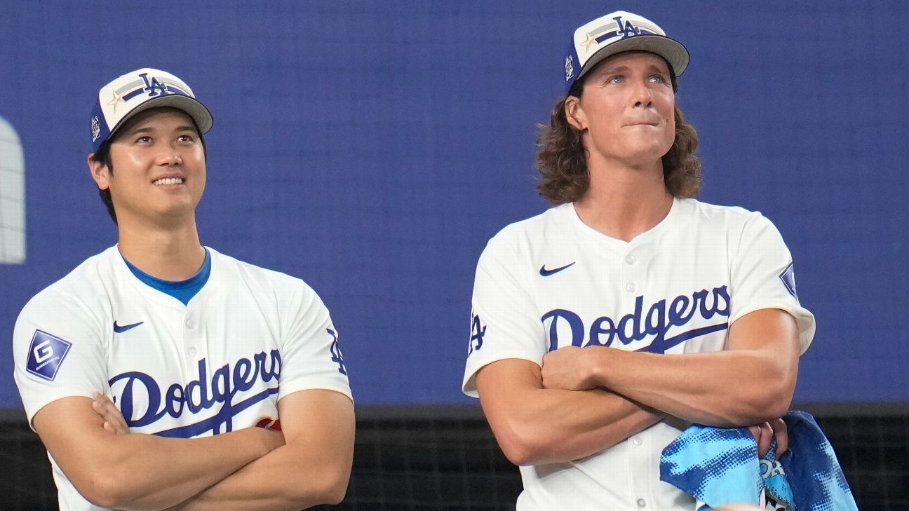 Dodgers to start Tyler Glasnow in G3, Shohei Ohtani in G4