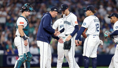 Seattle Mariners ALCS Game 7 George Kirby Dan Wilson...