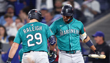 Seattle Mariners Cal Raleigh Julio Rodríguez ALCS Game 1 Toronto Blue Jays...