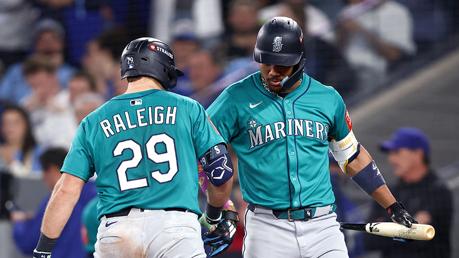 Seattle Mariners Cal Raleigh Julio Rodríguez ALCS Game 1 Toronto Blue Jays...