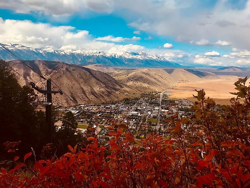 A view of Jackson, Wyoming, from Snow King Mountain.
