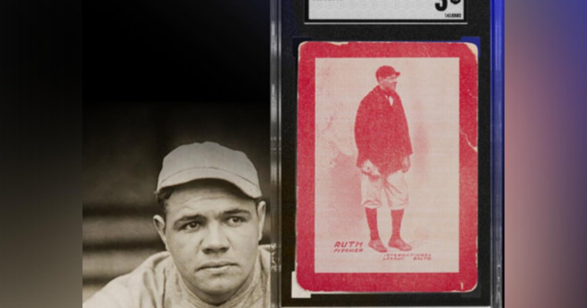 Babe Ruth's first-ever Baltimore Orioles rookie card hits the auction block