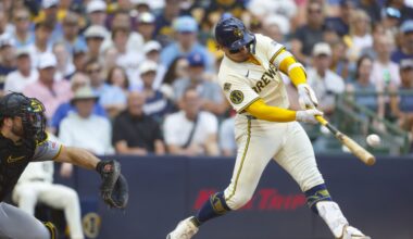 Brewers beat the Pirates 12-5 to extend their winning streak to 12 games.