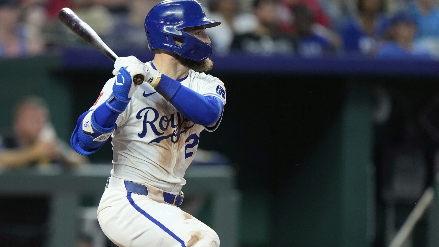Isbel and Pasquantino power Royals to 9-6 win over Braves after Acuña exits with injury