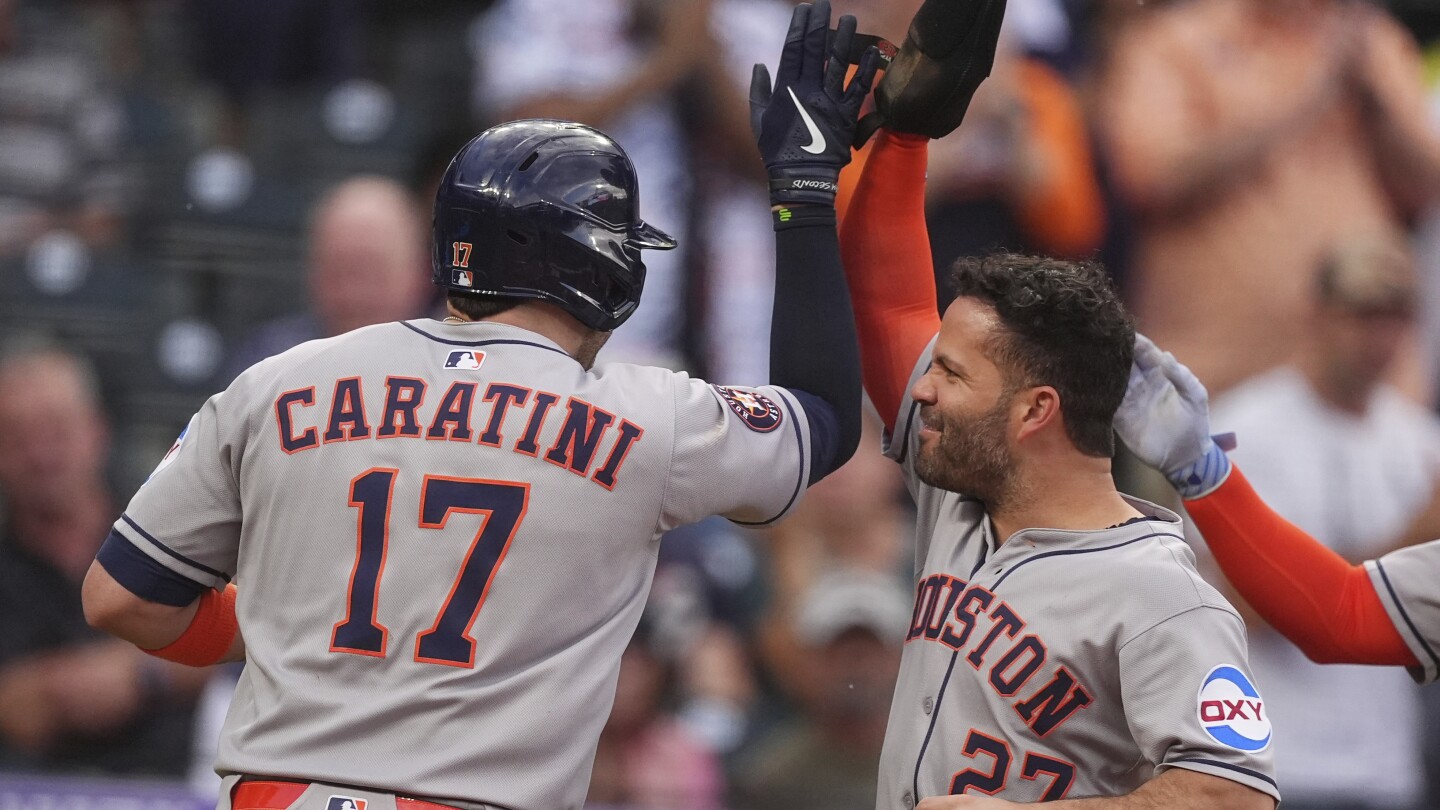 Caratini's grand slam leads the Astros past the Rockies 6-5