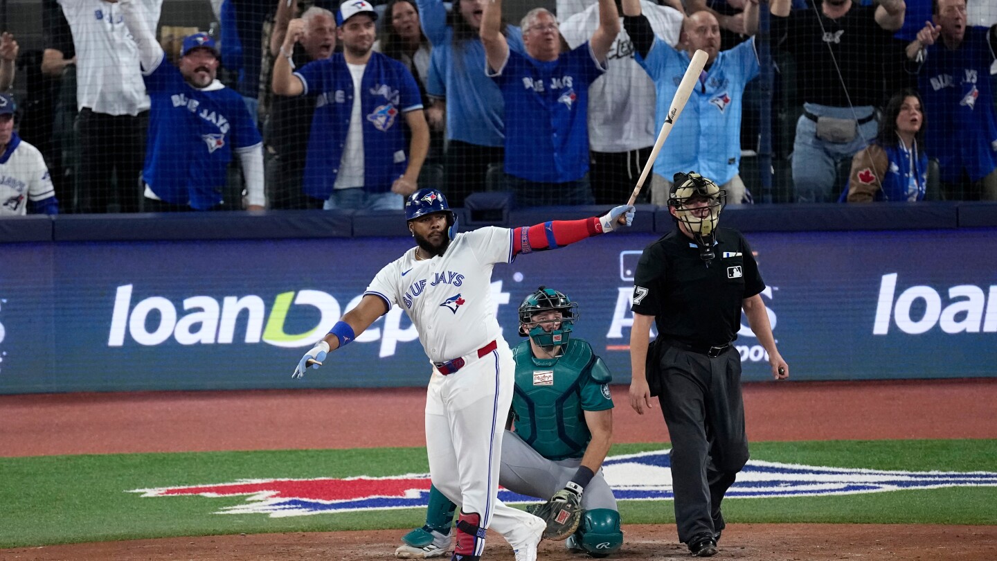 Guerrero hits 6th postseason homer and Blue Jays beat Mariners 6-2 to force Game 7 of ALCS