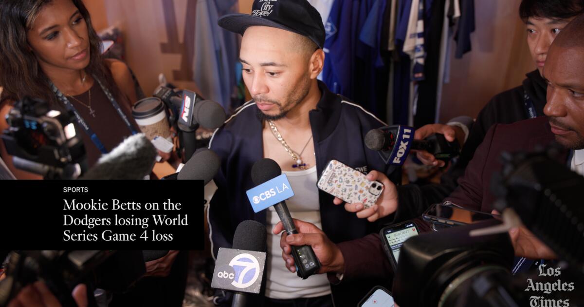 Mookie Betts on the Dodgers losing World Series Game 4 loss