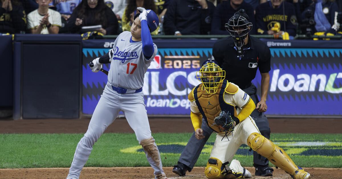 Shohei Ohtani takes rare on-field BP amid playoff slump, downplays impact of two-way role