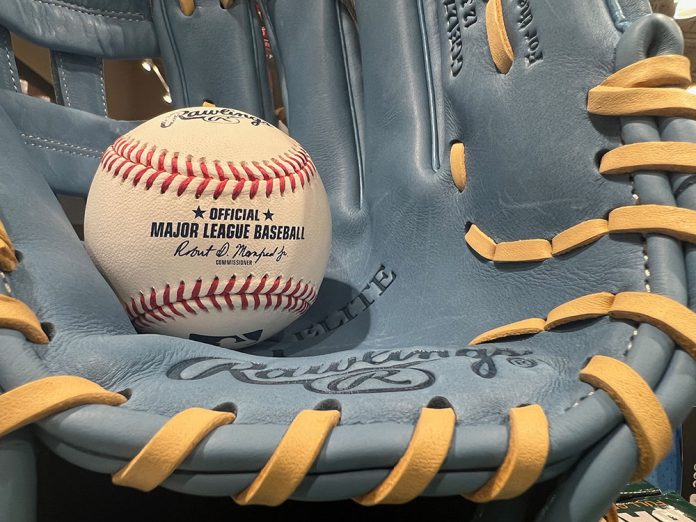 Baseball glove and ball