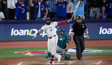 Guerrero hits 6th postseason homer and Blue Jays beat Mariners 6-2 to force Game 7 of ALCS