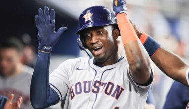 Houston Astros outfielder Jesús Sánchez