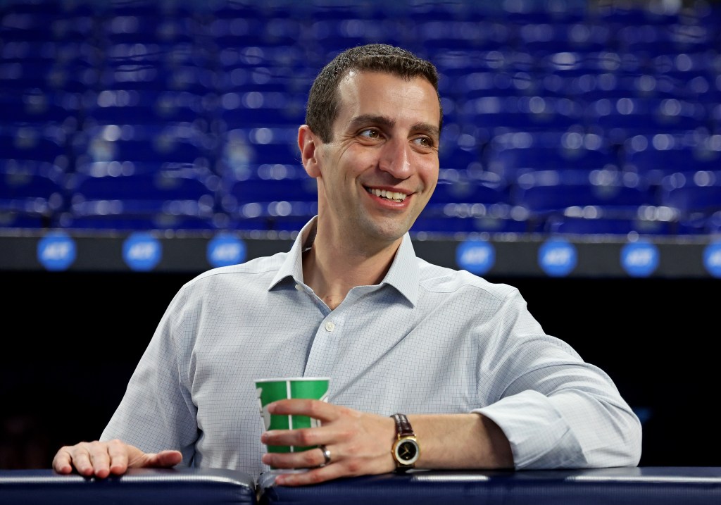 New York Mets GM David Stearns during pre-game warm ups.