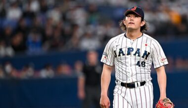 Tatsuya Imai pitches during a game for Samurai Japan in Osaka earlier this year