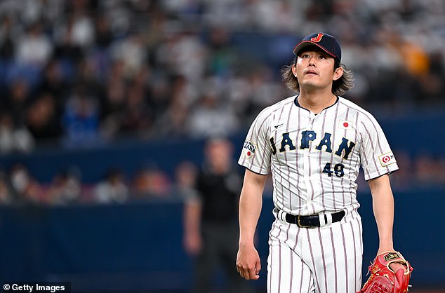 Tatsuya Imai pitches during a game for Samurai Japan in Osaka earlier this year