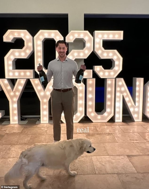 Paul Skenes celebrates on Wednesday night after being handed baseball's Cy Young Award