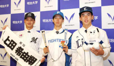 [Baseball Club] KOJIMA, OOKAWA , and MOURI , named in the NPB draft: First-round pick of more than one player for the first time in 10 years | News & Events | News & Events