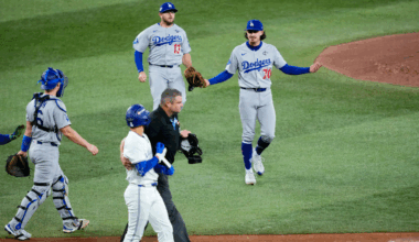 World Series Game 7: Dodgers, Blue Jays benches clear after Giménez hit by pitch