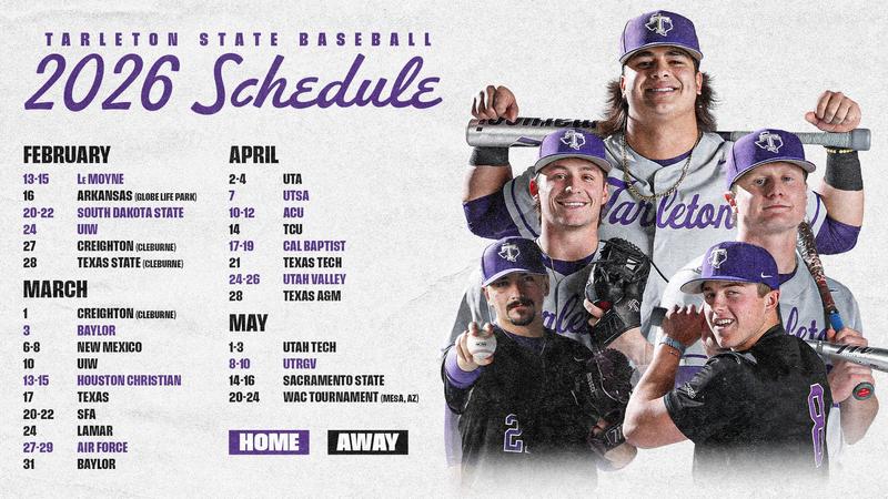 Tarleton State Baseball announces 2026 schedule
