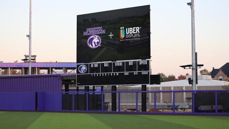 North Alabama becomes first NCAA Baseball program to adopt UberDisplay Rubberized LED Technology