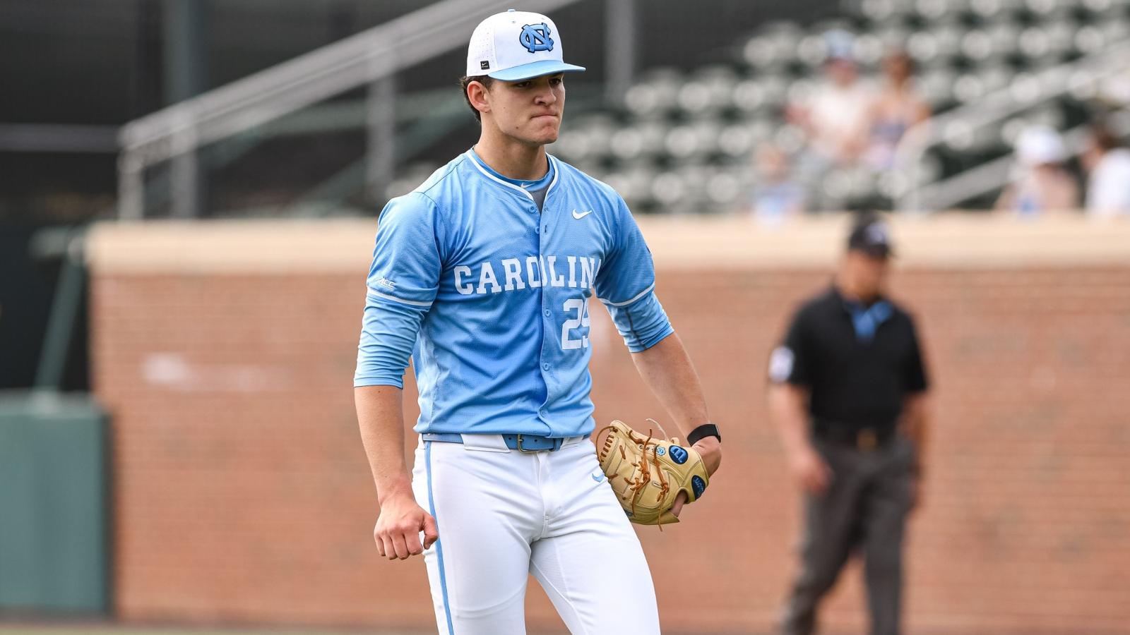 Carter French (18) after his three-run triple.