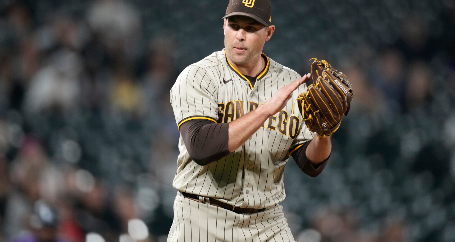 AP FILE PHOTO  The San Diego Padres hired former reliever Craig Stammen, seen pitching for the team in 2022, as their manager on Thursday.