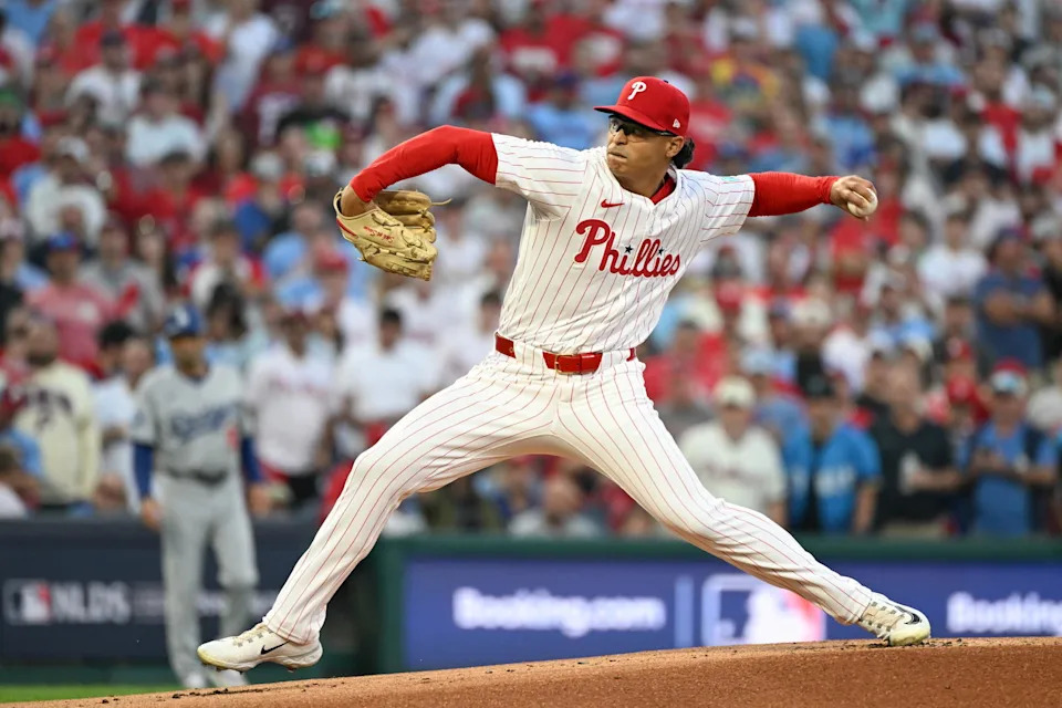 Philadelphia Phillies pitcher Jesus Luzardo. Credit:&nbsp;Eric Hartline-Imagn Images.