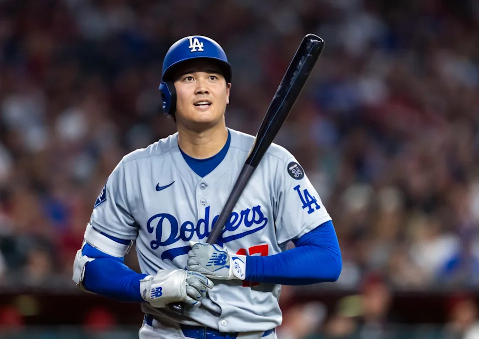 Los Angeles Dodgers pitcher/designated hitter Shohei OhtaniMark J&period; Rebilas-Imagn Images