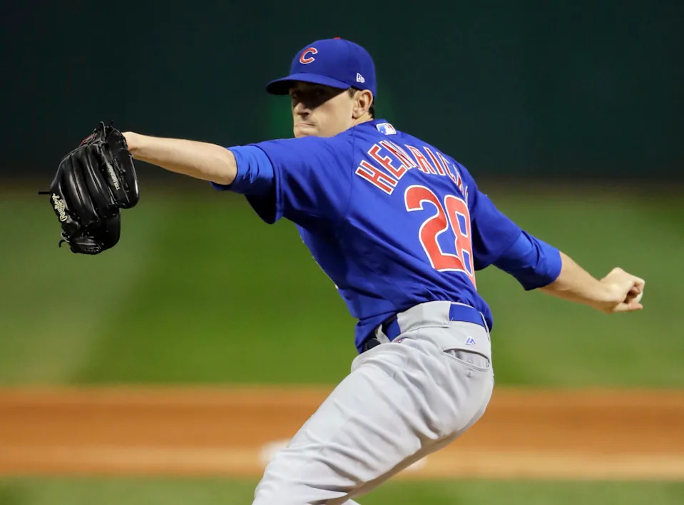 Kyle Hendricks started Game 7 of the 2016 World Series for the Chicago CubsGene J&period; Puskar&sol;Pool Photo via USA TODAY Sports
