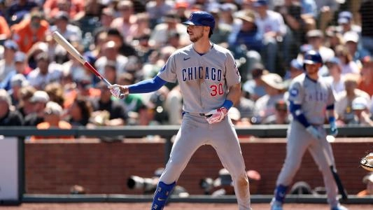 Kyle Tucker at bat for the Chicago Cubs