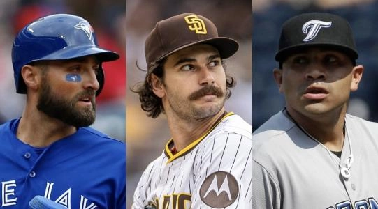 Former Toronto Blue Jays centerfielder Kevin Pillar, former San Diego Padres starting pitcher Dylan Cease, and former Toronto Blue Jays starting pitcher Ricky Romero.