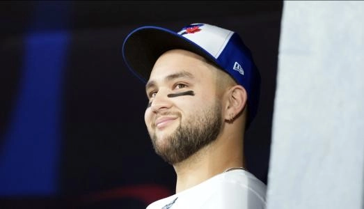 Oct 24, 2025; Toronto, Ontario, CAN; Toronto Blue Jays second baseman Bo Bichette (11) looks on before game one of the 2025 MLB World Series against the Los Angeles Dodgers at Rogers Centre. Mandatory Credit: Nick Turchiaro-Imagn Images