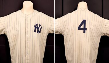 Lou Gehrig's '37 Yankees Jersey Hits Auction, Expected To Sell For Over $3M