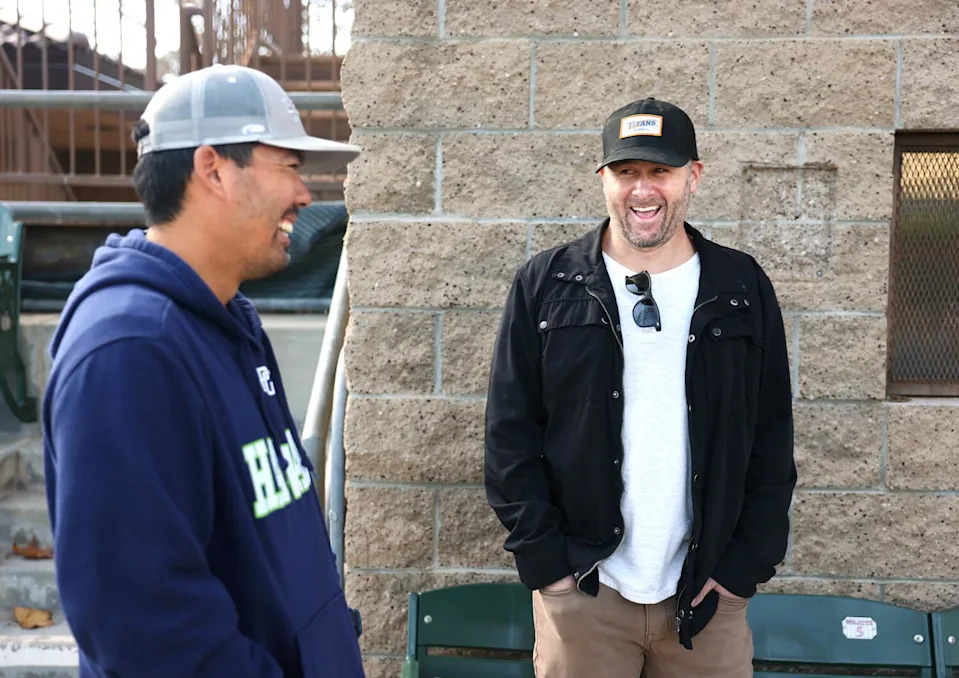Kurt Suzuki and Jon Wilhite, the lone survivor of the crash in which Nick Adenhart and two others were killed.